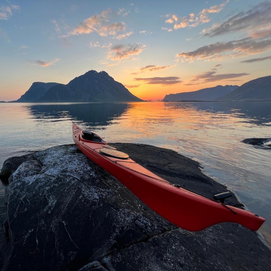 New! Luxury Cabin In Beautiful Lofoten Kleppstad Bagian luar foto