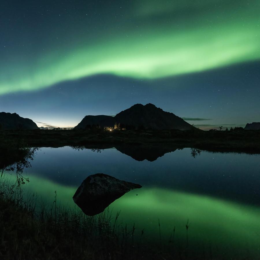 New! Luxury Cabin In Beautiful Lofoten Kleppstad Bagian luar foto