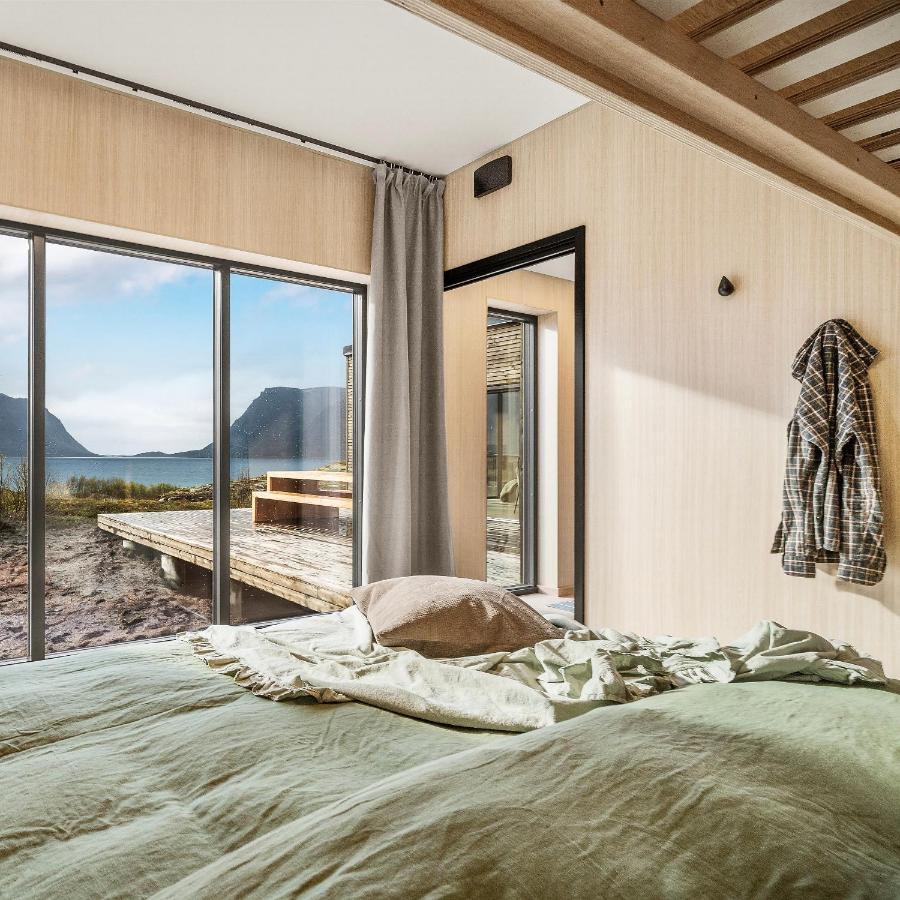 New! Luxury Cabin In Beautiful Lofoten Kleppstad Bagian luar foto