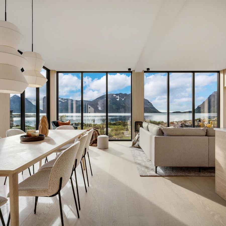 New! Luxury Cabin In Beautiful Lofoten Kleppstad Bagian luar foto